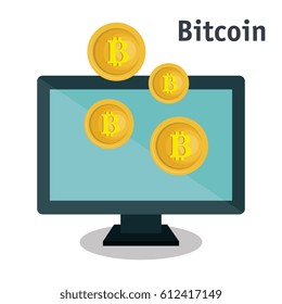 bitcoins trading flat icons