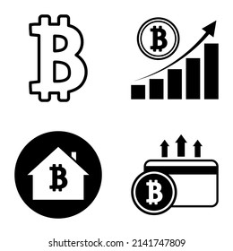 Bitcoins1-2-flat-Symbol einzeln auf weißem Hintergrund