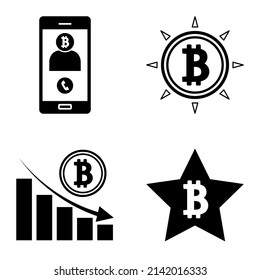 Bitcoins1-2-flat-Symbol einzeln auf weißem Hintergrund