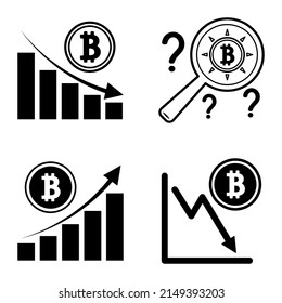 Bitcoins1-2 Flat Icon Set Isolated On White Background