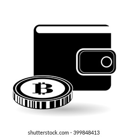Bitcon icon design, vector illustration