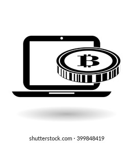 Bitcon icon design, vector illustration