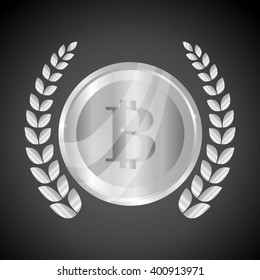 Bitcon icon design, vector illustration