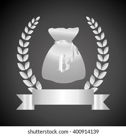 Bitcon icon design, vector illustration