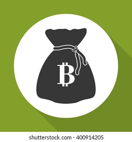 Bitcon icon design, vector illustration