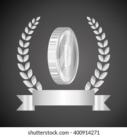 Bitcon icon design, vector illustration