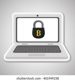 Bitcon icon design, vector illustration