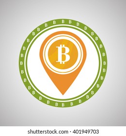 Bitcon icon design, vector illustration