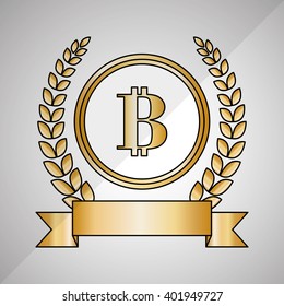 Bitcon icon design, vector illustration