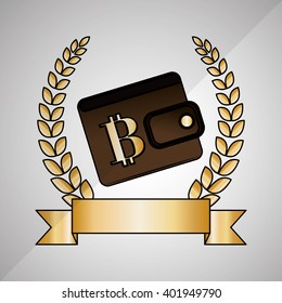 Bitcon icon design, vector illustration