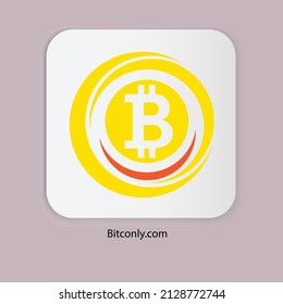 Bitconly the online bitcoin casino logo isolated on white background
