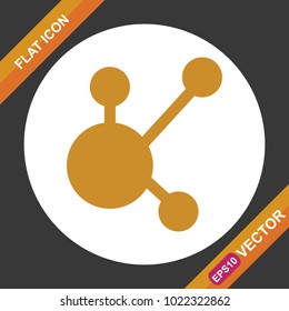 BitConnect sign flat icon for web, UI, UX, and app on black background
