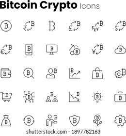 Bitcount crypto currency icon set