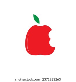 Bite apple or eaten apple logo or clip art