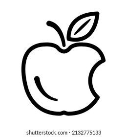 Bite apple icon. Simple illustration of bite apple vector icon for web