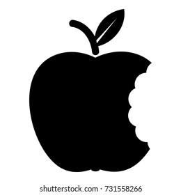 Bite apple icon. Simple illustration of bite apple vector icon for web