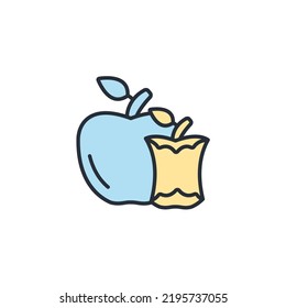 Bite apple icons  symbol vector elements for infographic web