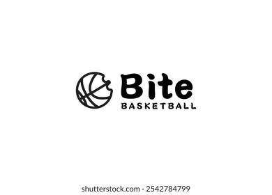 morder basquete logotipo design vetor ideias com contorno, estilos modernos e elegantes. 