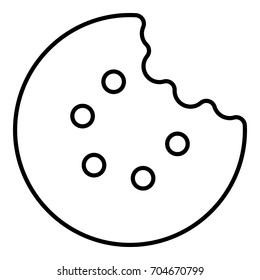 Bite Biscuits Icon. Outline Illustration Of Bite Biscuits Vector Icon For Web