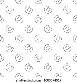 Bite biscuits pattern vector seamless repeating for any web design