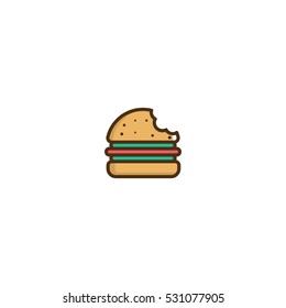 Bite Burger Vector Logo Design Element