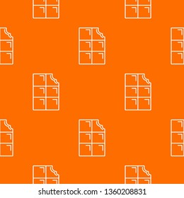 Bite chocolate pattern vector orange for any web design best