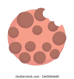 picadura cookie caricatura estilo icono ilustración vectorial