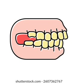 bite correction color icon vector. bite correction sign. isolated symbol illustration