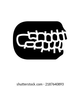 bite correction glyph icon vector. bite correction sign. isolated symbol illustration