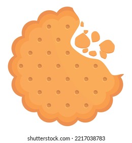 Vector de caricatura de icono de craqueador de bits. Cocina. Galleta pastelera