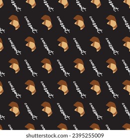 Bite Flaky Croissant into Bliss Vector Pattern can be use for background and apparel design