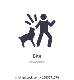bite icon. isolated bite icon vector illustration from insurance collection. editable sing symbol can be use for web site and mobile app