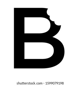 Bite And Letter B Logo Concept