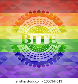 Bite lgbt colors emblem 
