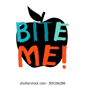 Bite me card. EPS.