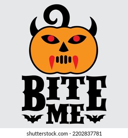 Bite me, Happy Halloween, SVG lettering design