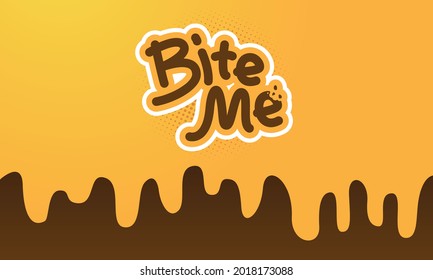 bite me vector editable background 