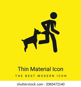 Icono de material amarillo brillante mínimo