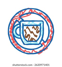 Vector de dibujo de icono de garabato de uñas de mordida. signo de uñas de mordida. ilustración de símbolo aislado