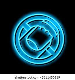 bite nails neon light sign vector. bite nails illustration