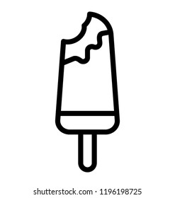 Bite popsicle, ice lolly for kids eating 