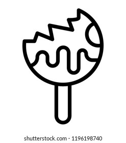 Bite popsicle, ice lolly for kids eating 