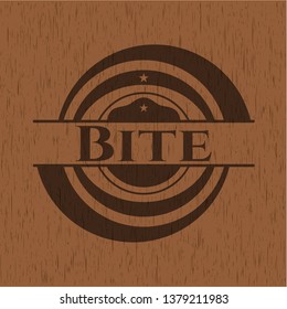 Bite realistic wood emblem