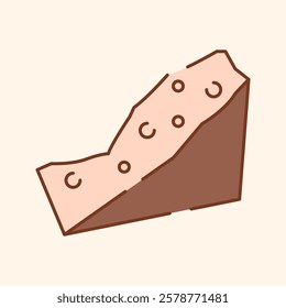 Bite Sized Chocolate Icon Illustration