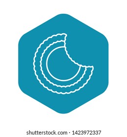 Bite sweet cookie icon. Outline bite sweet cookie vector icon for web design isolated on white background