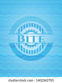 Bite water badge. Vector Illustration. Detailed.