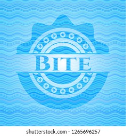 Bite water wave style badge.
