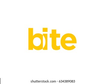 Bite word creative logo design