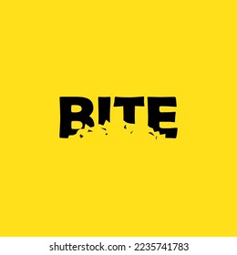 bite word logo, wordmark logo