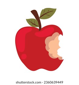 biten apple design vector isolated